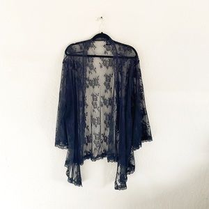 Emery Rose Black Lace‎ Cardigan